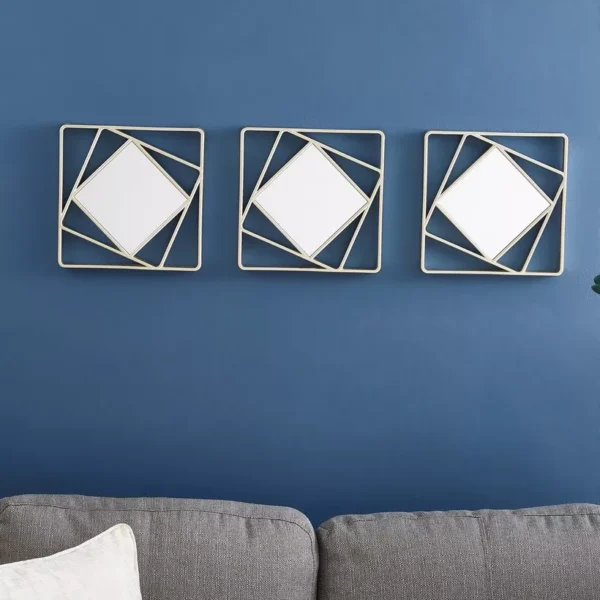 Stylish Square Mirror  - 3-Piece