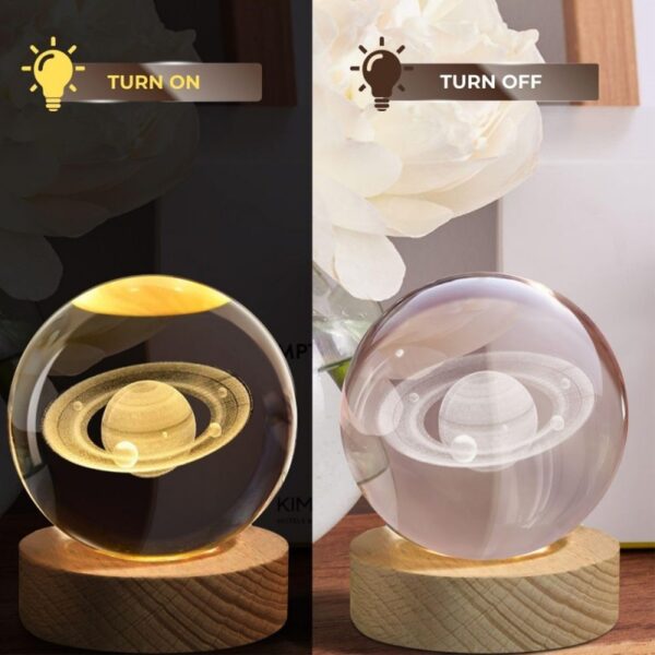 3D Crystal Ball LED Night Light - Image 3
