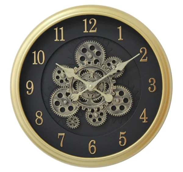 Home Decor Antique Gear Wall Clock – Vintage Working Gear Design - Image 2