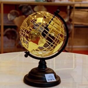 “Decorative Metal Globe Showpiece Set – Elegant Tabletop Decor for Home & Office”