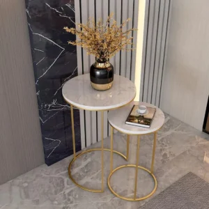 Home Decor Drawing Corner – 2 Piece Side Table Set | Modern Nesting Tables