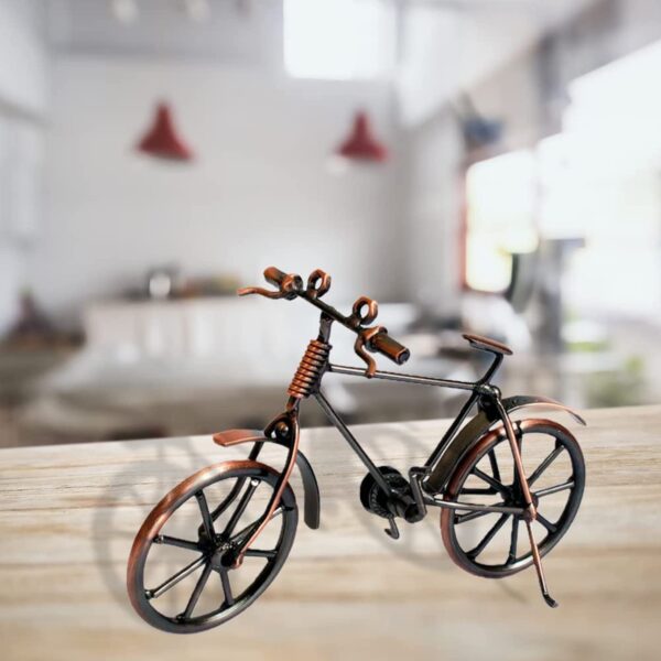 Mini Vintage Metal Bicycle | Handcrafted Iron Bike Decor - Image 4