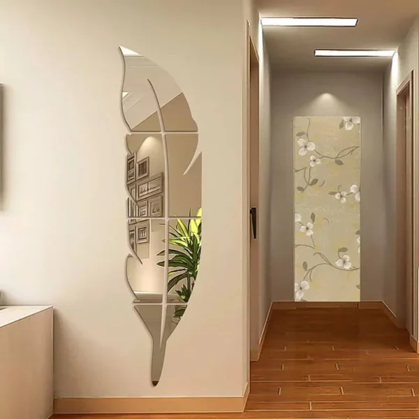 Premium Acrylic Leaf Mirror – Elegant Wall Decor for Home & Office