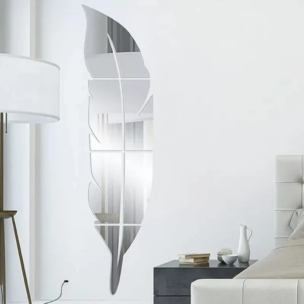 Premium Acrylic Leaf Mirror – Elegant Wall Decor for Home & Office - Image 3