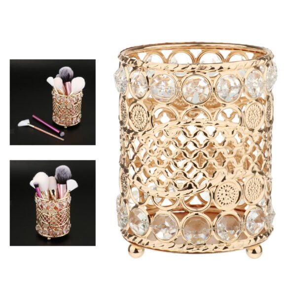 Luxury Crystal Gold Candle Jar – Decorative Metal Holder for Home, Wedding - Image 2