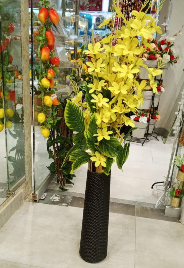 Artificial Flowers & Plants in Plastic Vases – Elegant Home Decoration Item - Image 2