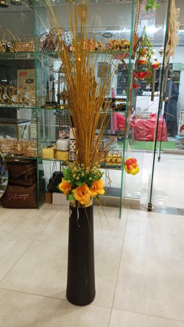 Artificial Flowers & Plants in Plastic Vases – Elegant Home Decoration Item - Image 3