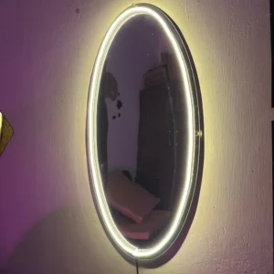 Neon Selfie Acrylic Mirror – Stylish Wall Décor for Rooms & Living Spaces