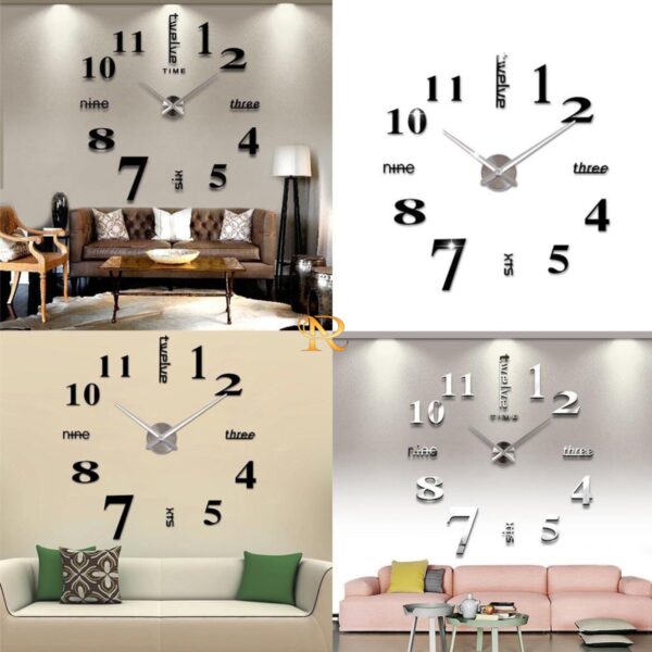Winter Sale – Buy 1 Get 1 Free | 12-Inch Large Needle Wall Clock (Self Adhesive) - Image 4