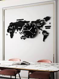 World Map Wall Clock – Modern Decorative Wall Clock for Home & Office