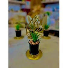 Artificial cactus plant in Golden Sparrow metal frame